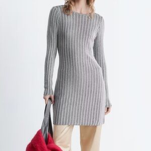 &OTHERSTORIES LONG-SLEEVE RIB-KNIT MINI DRESS